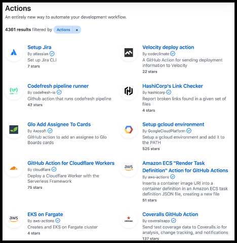Actions Marketplace