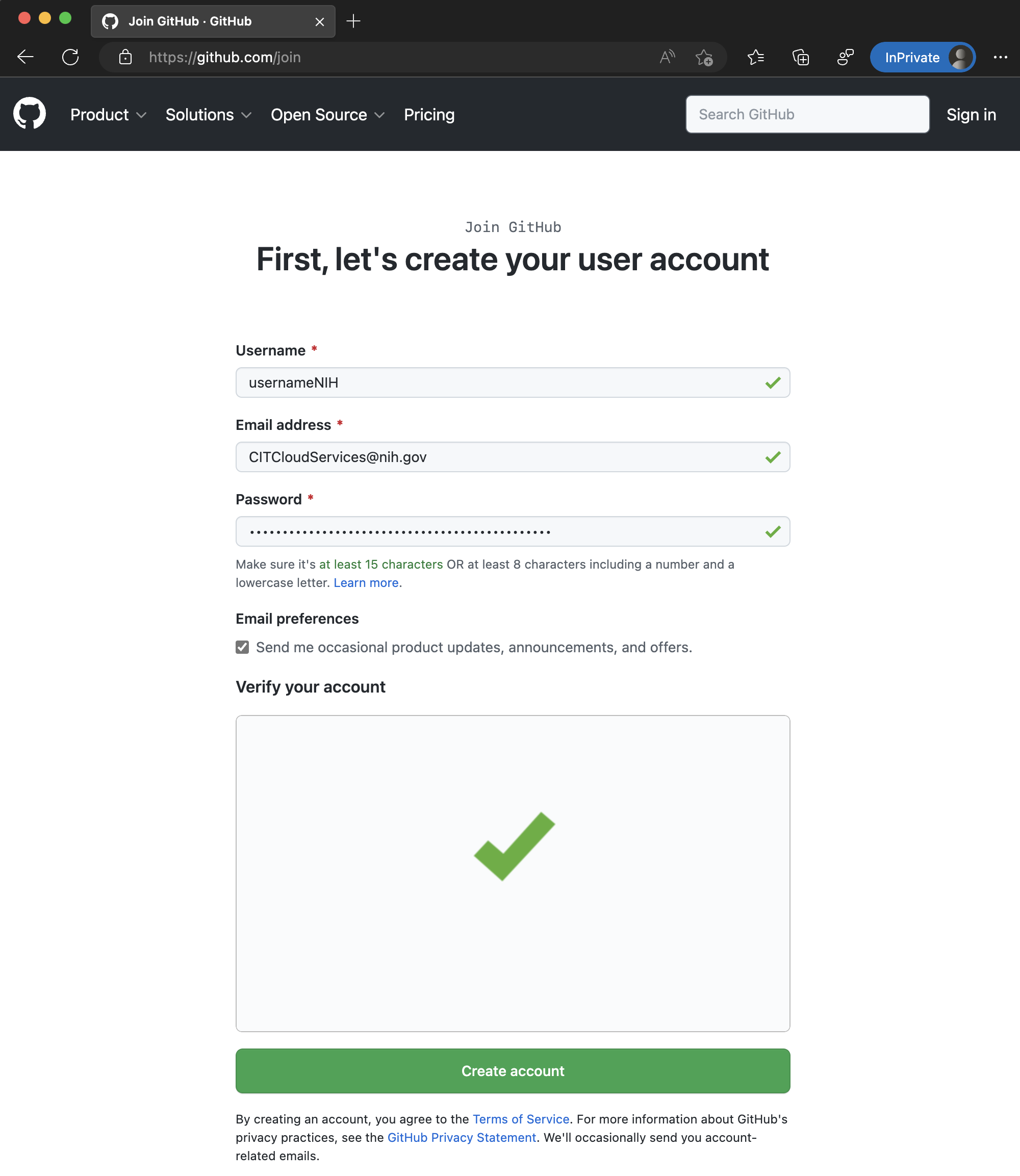 GitHub Signup